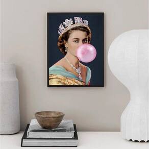 Quadro Queen Elizabeth With Bubblegum 24X18Cm