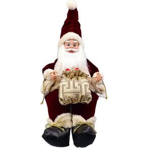 Papai Noel Sentado Vinho Tradicional Decoração Natal 40Cm