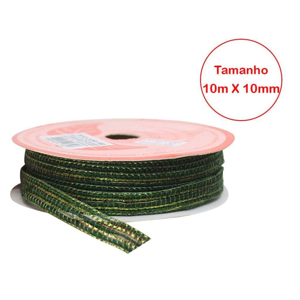 Kit 2 Rolo Fita De Juta Verde Natal Decoração Natalina 10mm x 10m