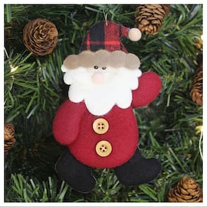 Kit 6 Enfeites Árvore De Natal Pendente Papai Noel 14,5cm