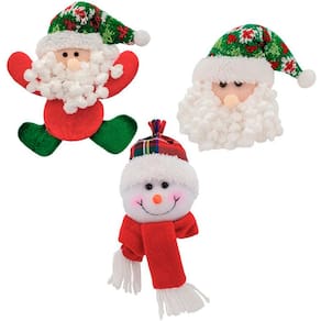 Kit 9 Enfeites Árvore Natal Pendente Papai Noel E Boneco De Neve