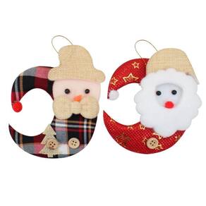 Kit 48 Enfeite Pendente Natal Tecido 13cm Luas Natalinas