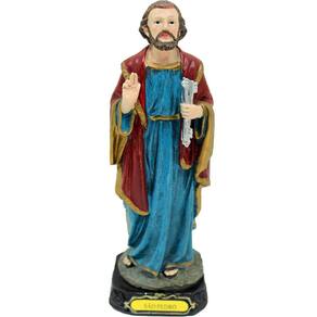 Escultura Imagem De São Pedro Estatueta Enfeite Resina 16cm