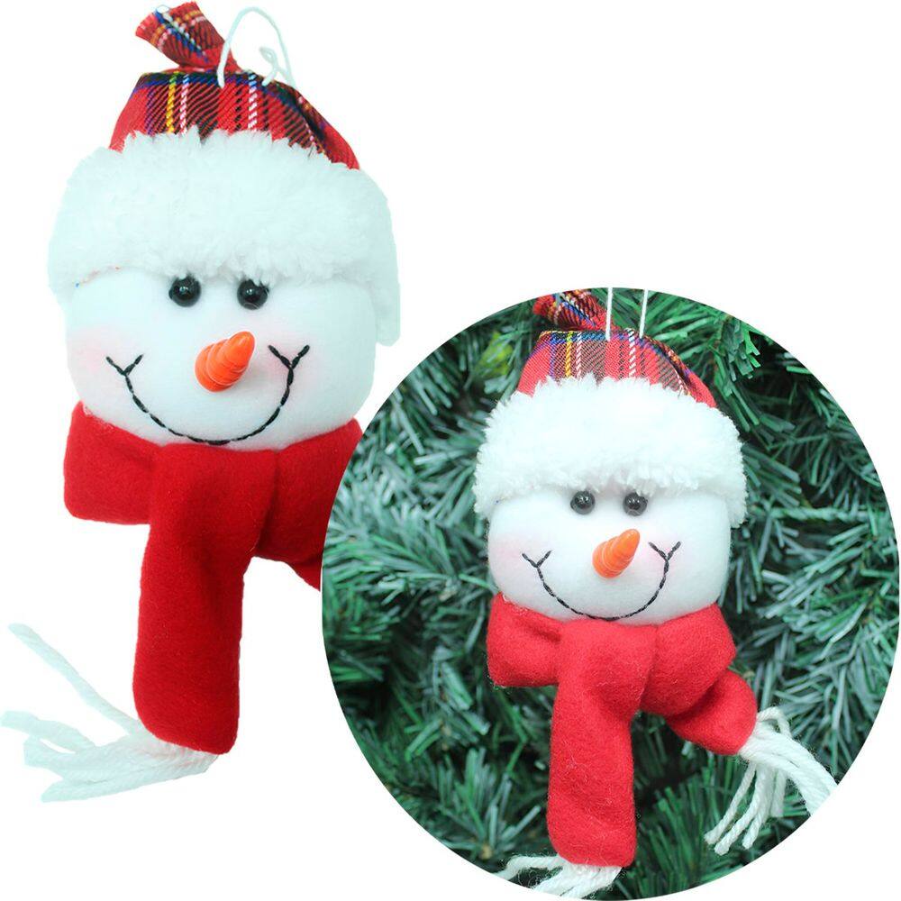Kit 4 Enfeite Pendentes Árvore De Natal Boneco De Neve 20cm
