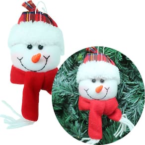 Kit 6 Enfeite Pendentes Árvore De Natal Boneco De Neve 20cm