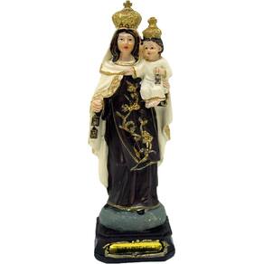 Estatueta Imagem Nossa Senhora Do Carmo Resina Enfeite 16cm