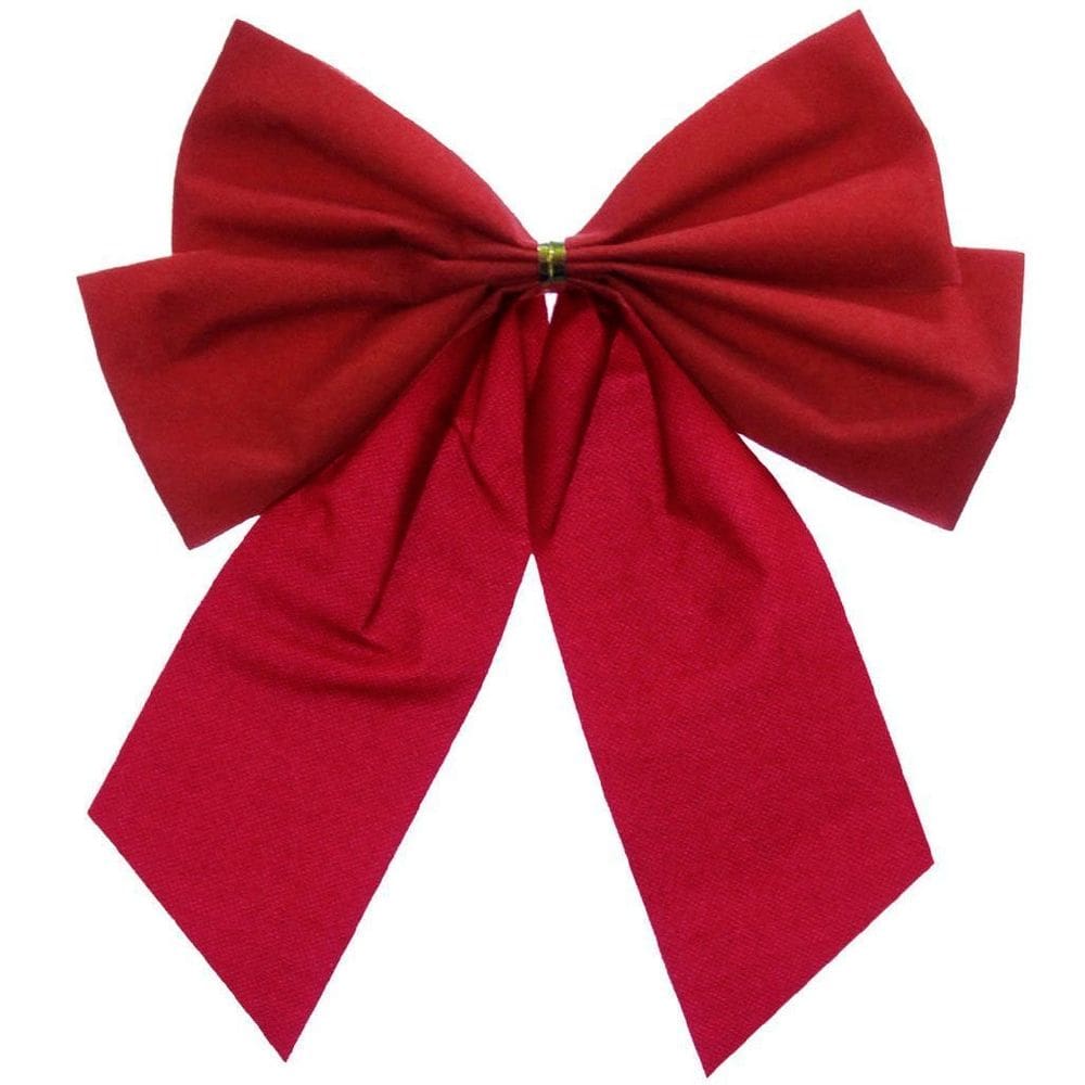 Kit 2 Enfeite Árvore Natal Laço Lacinho Vermelho 16cm