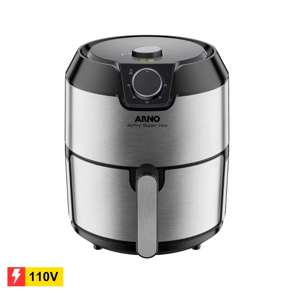 REEMBALADO: Fritadeira Elétrica sem Óleo Air Fryer Arno Super Inox IFRY 4,2L Preta e Inox - 110V