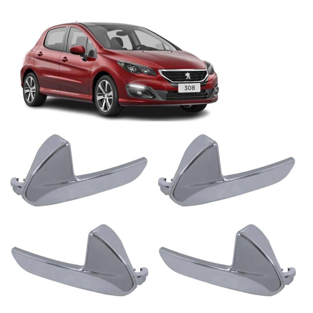 Kit 4 Maçaneta Interna Gatilho Porta Peugeot 308 2017 A 2021 - UN / 4 [F103]