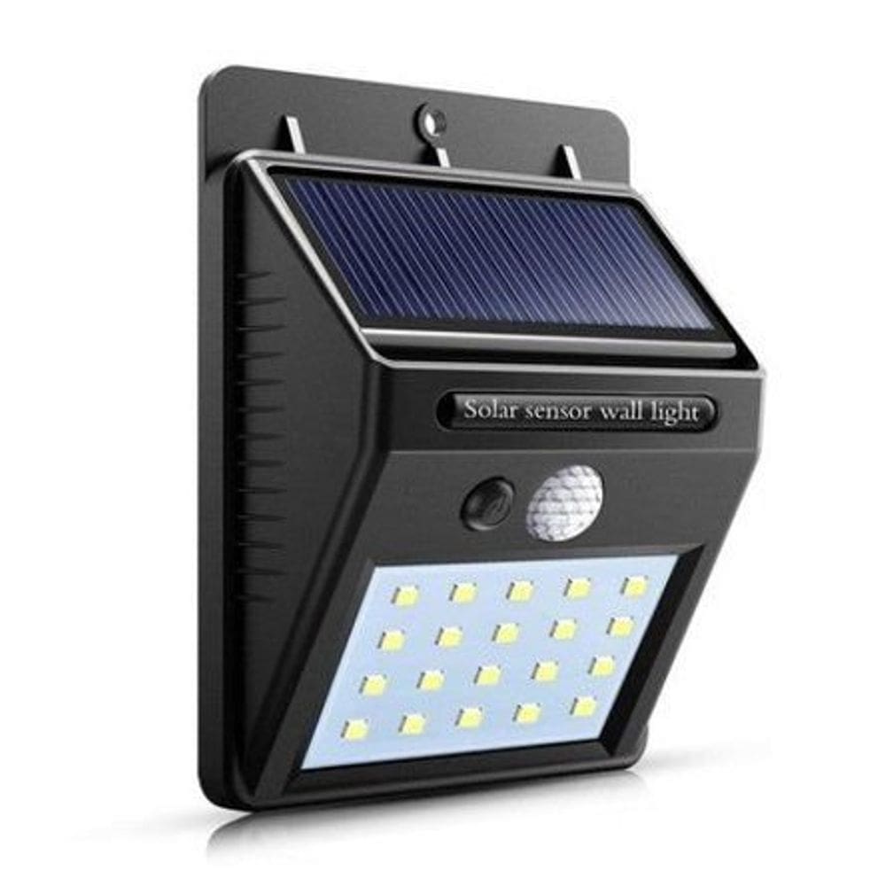 Kit 6 Luminária Solar LED 10W Bateria Luz Recarregável Jardim
