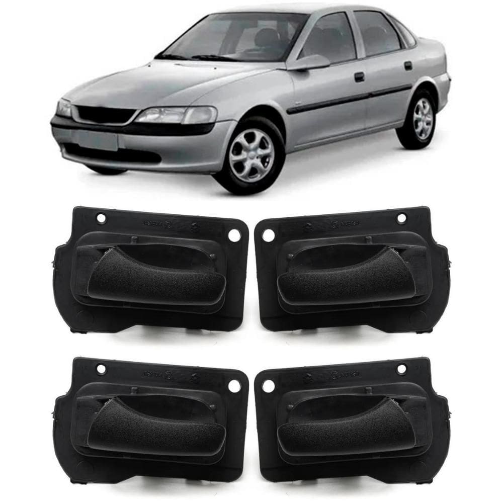 Kit 4 Maçanetas Internas Preta Vectra Até 05 Classic Após 10 [F103]