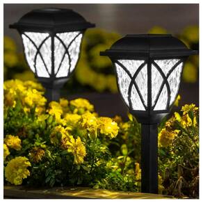 Kit 4 Luminárias Solar Luz De Led Branco Para Jardim