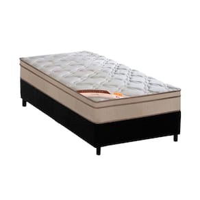 Cama Box Solteiro: Colchão Molas Castor Bonnel Revolution + Base CRC Suede Black(88x188)