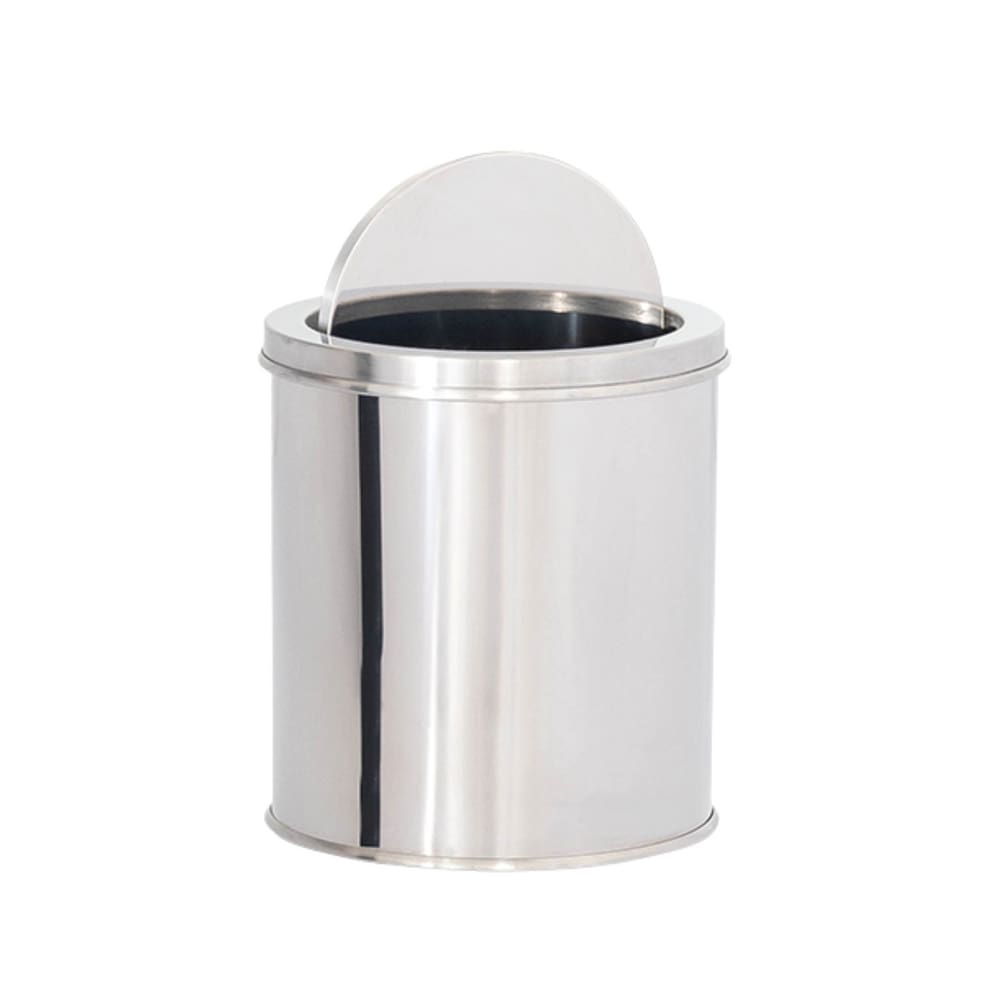 Lixeira em Aço Inox 05L Basculante Redonda