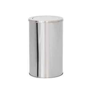 Lixeira em Aço Inox 30L Basculante Redonda