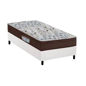 Cama Box Solteiro: Colchão Ortopédico Ortobom D45/EP Fort Tech ISO 150 Mega Firme + Base CRC Suede White(78x188)