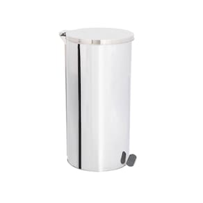 Lixeira em Aço Inox 65L Pedal Redonda