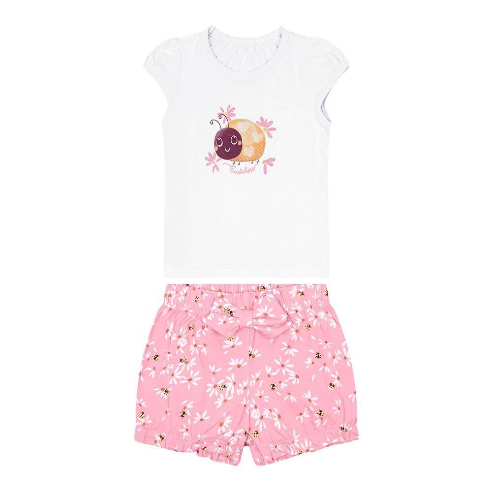 Conjunto Camisa E Shorts Carinhoso Manga Curta Ref: 1000119593 1/3 Menina.
