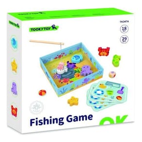 Brinquedo Jogo De Pesca Caixa 29 Peças Tooky Toy Educativo