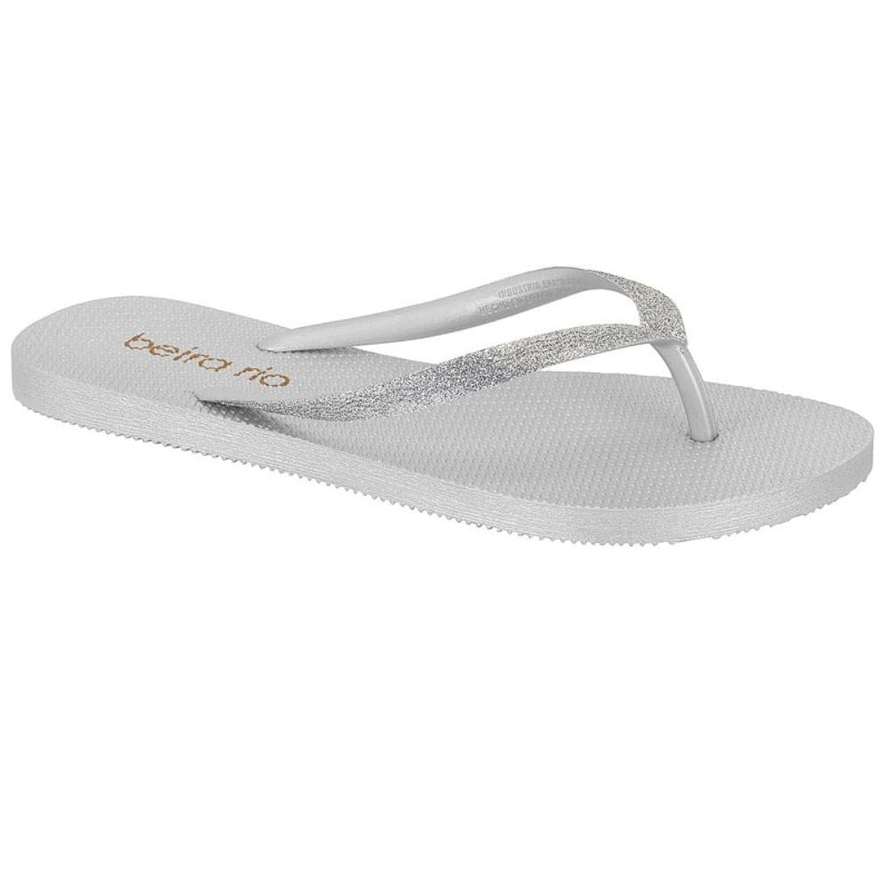 Chinelo Feminino Beira Rio Glitter Prateada