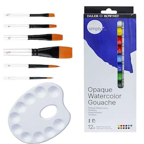 Kit completo Pintura Guache Daler&Rowney Simply Pincel Gode