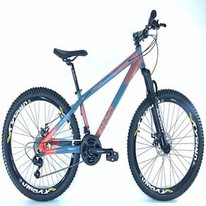 Bicicleta Vikingx Aro 26 X-35 Vmaxx Câmbios Shimanos 21v Azul E Laranja