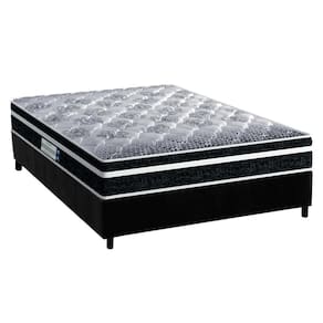 Cama Box Casal: Colchão Espuma D33 Probel /EP Anatômico Advanced Tech1500 Plus + Base CRC Suede Black(138x188)