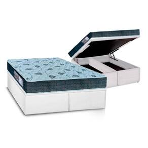 Cama Box Baú Queen: Colchão Anatômico Orthoflex D45 / EP Cecina + Base CRC Courano White(158x198)