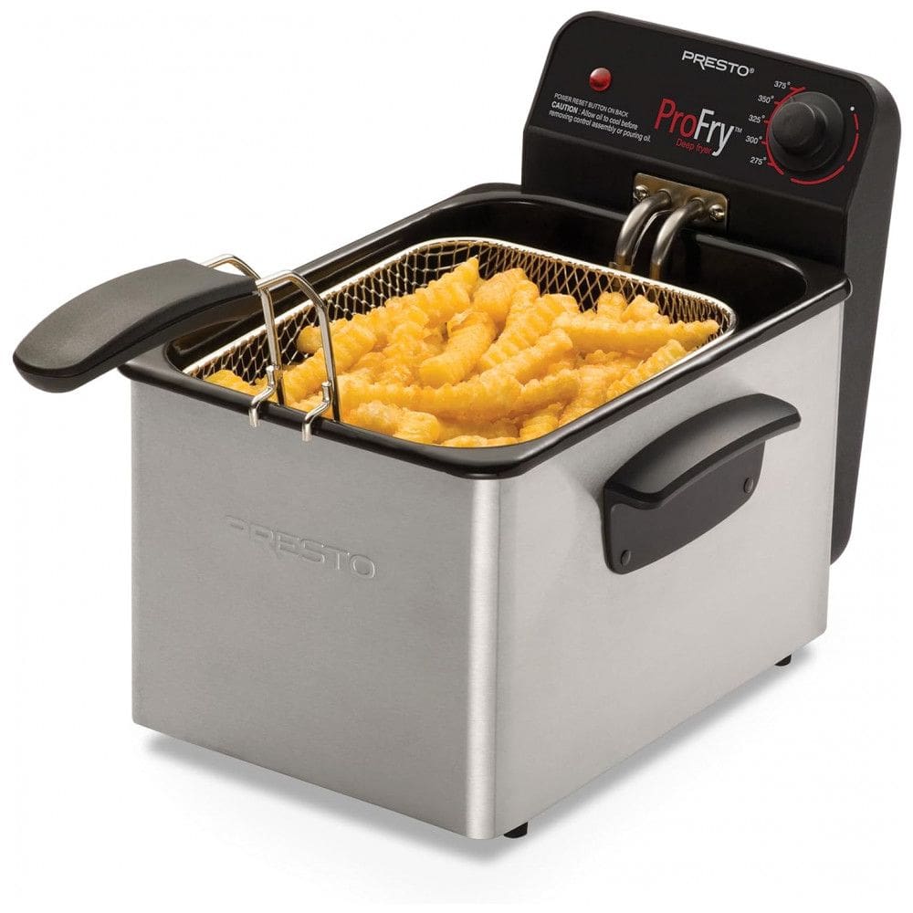 Fritadeira Elétrica 2.8L em Aço Inoxidável, 1800W 110V, Presto 0546, Prata
