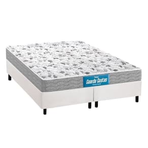 Cama Box Queen: Colchão Espuma D45 Probel /EP Guarda Costas Próextreme Double Face + Base CRC Courano White(158x198)