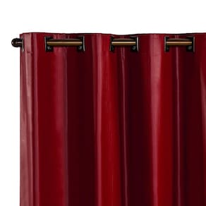 Cortina Folha Blackout Pvc 1,10M X 1,30M Uma Parte Vermelho