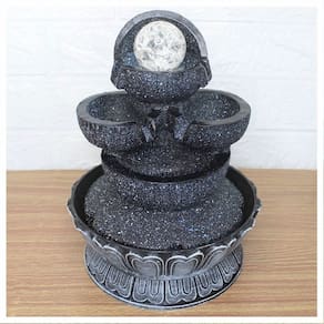 Fonte De Água Decorativa Cascata 4 Quedas Luz De Led Bivolt