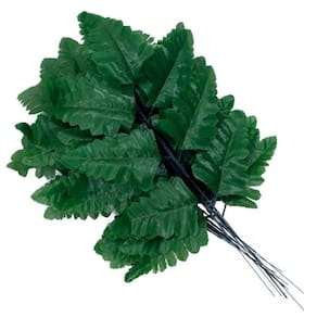60 Galhos Samambaia Escura Folha Artificial Talo Verde 42cm