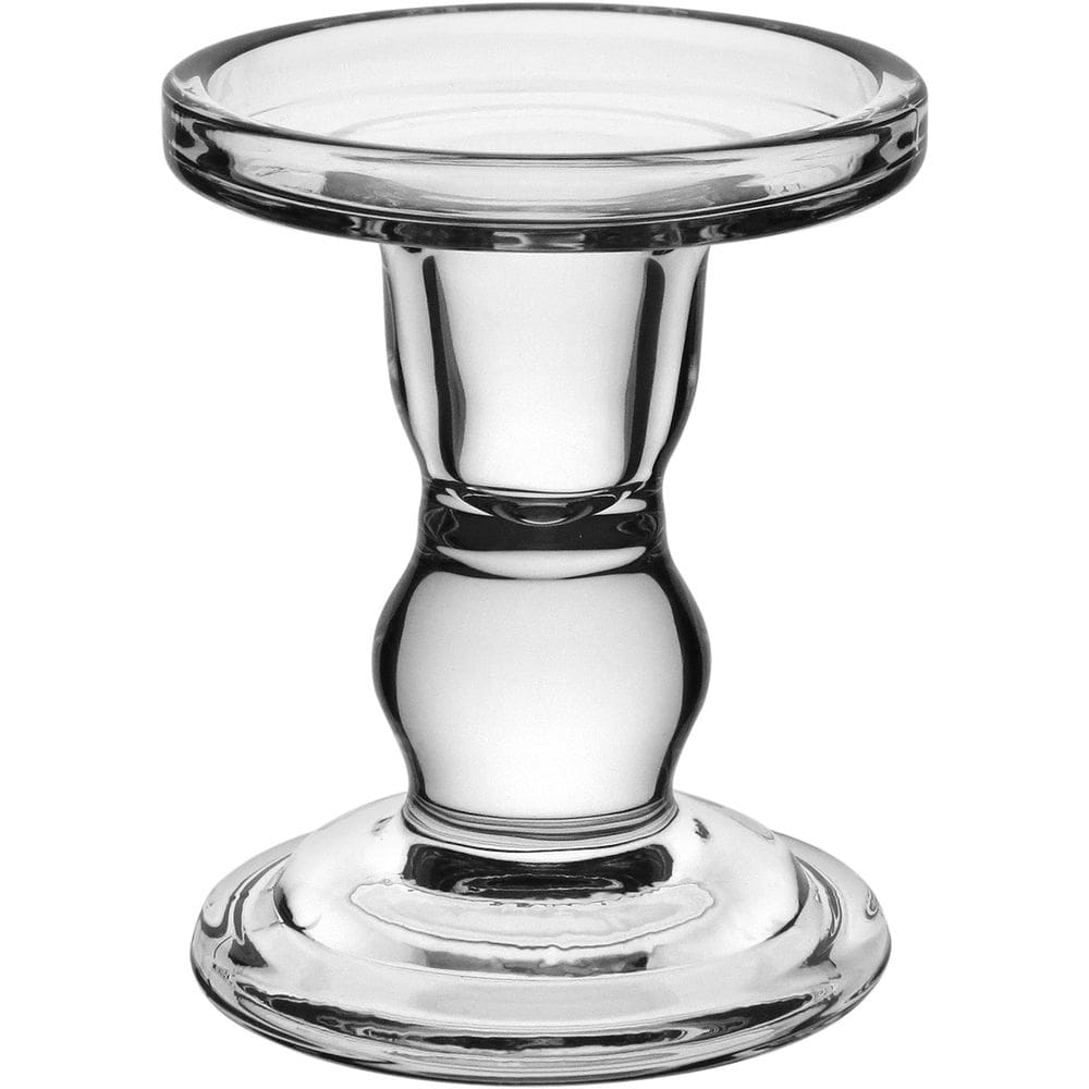 CASTIÇAL DECORATIVO PORTA VELA REDONDO HOME&CO VIDRO 11x8x8cm TRANSPARENTE