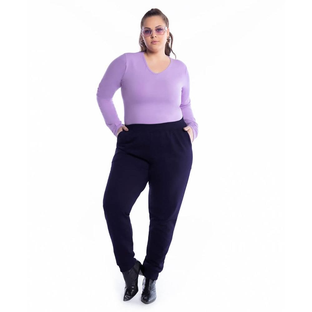 Calça Moletom Feminina Plus Jogger