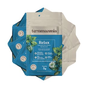 Kit 6X: Relax Camomila, Erva Cidreira e Spirulina Azul Sachê Terramazonia 5g