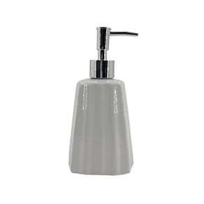 Saboneteira Liquida De Cerâmica Modelagem Lavabo Branco Luxo