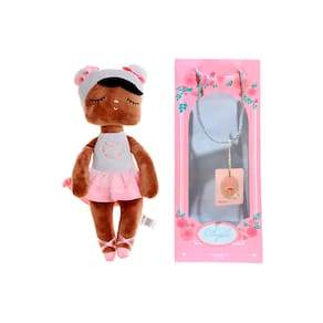 Boneca Infantil de Pelúcia Metoo Angela Maria c/ Sacola 33cm Colecionável Fofa e Meiga Ideal pra Todas as Idades
