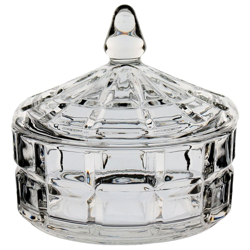 POTICHE DECORATIVO REDONDO BOMBONIERE HOME&CO COM TAMPA ECO CRYSTAL 12x13x13cm TRANSPARENTE