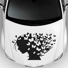 Adesivo Para Carro Menina E Borboleta