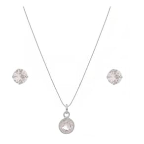 Conjunto Colar Cordão Feminina Veneziana 45Cm Prata Pura 925