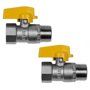 Kit 2 Registro Válvula Esférica Reta Rm X Rf 1/2`` Pex Gás