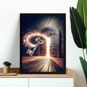 Quadro Arquétipo Da Chave Mágica 33X24Cm