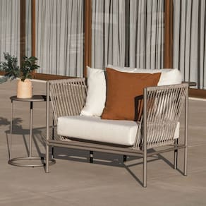 Poltrona 90cm Refúgio Cabecasa Madeiramadeira Champanhe/Quaker areia
