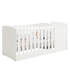 Berço Americano Multifuncional Atlanta Branco Fosco - Reller Móveis Branco Fosco