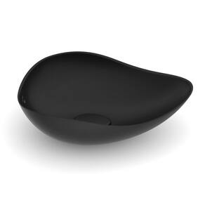 Kit 2 Cubas de Apoio Oval 54x37,5cm Ruy Ohtake Roca Preto