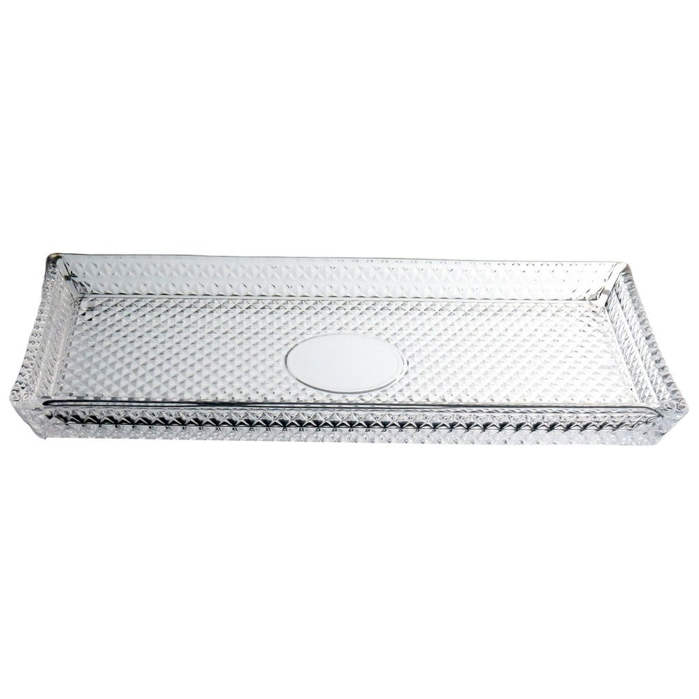 PRATO RETANGULAR HOME&CO VIDRO 2x28x14cm TRANSPARENTE BANDEJA PARA SERVIR