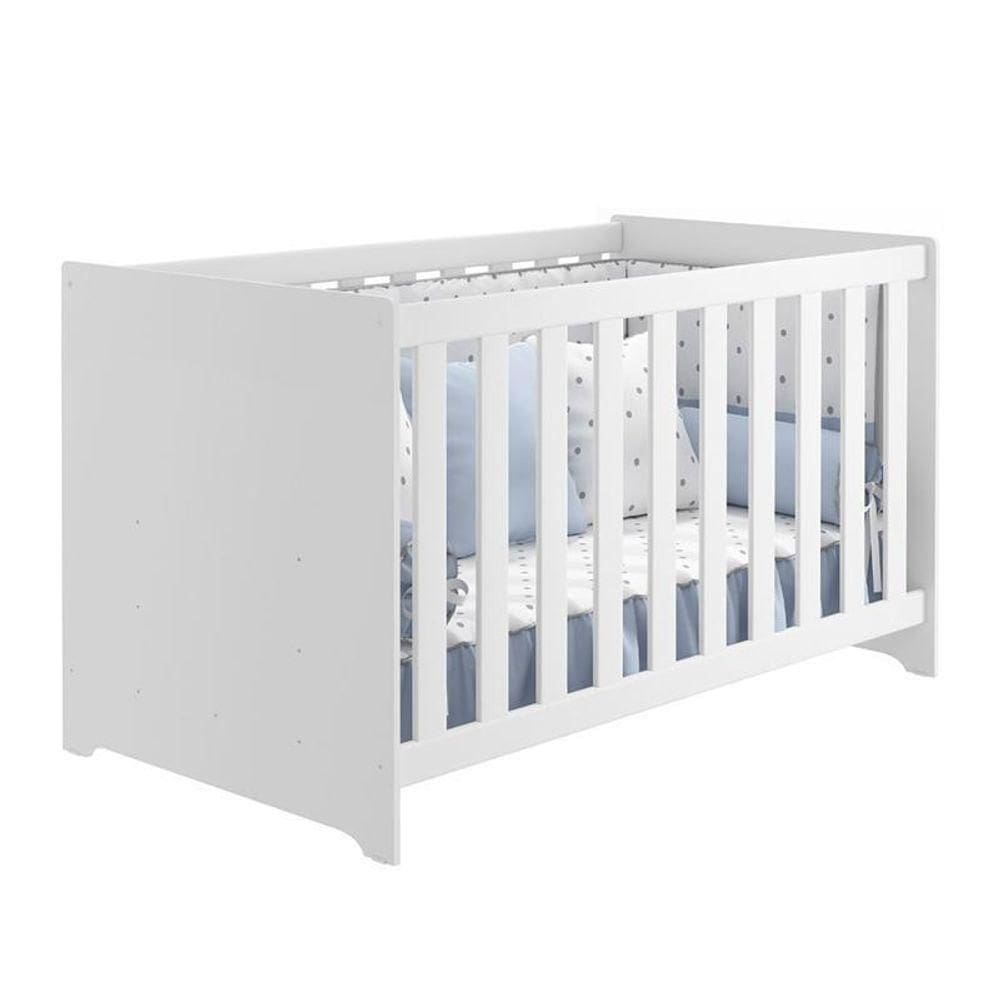 Berço Americano 2x1 Mali Branco Fosco - Reller Móveis Branco Fosco - Blush