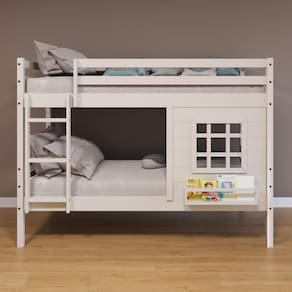Beliche Infantil com Janela Madeira Maciça Branco Housin