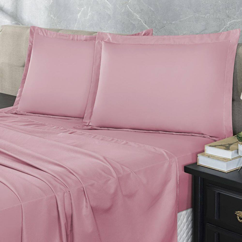 Jogo Lençol Elastico 300 Fios Casal Queen 4 Peças Hotel Rose